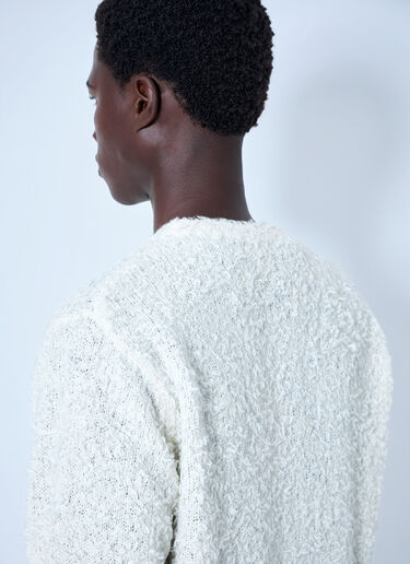 LN-CC® - Stüssy: Textured Cardigan - White Stüssy Textured Cardigan White sts0164034
