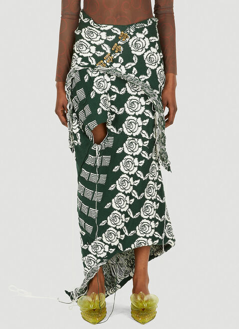 LOUISE LYNGH BJERREGAARD Draped Knitted Skirt Pink llb0250006
