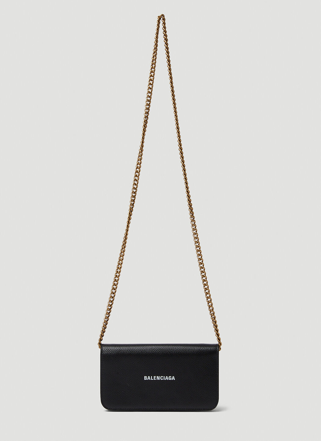Balenciaga logo chain hot sale wallet