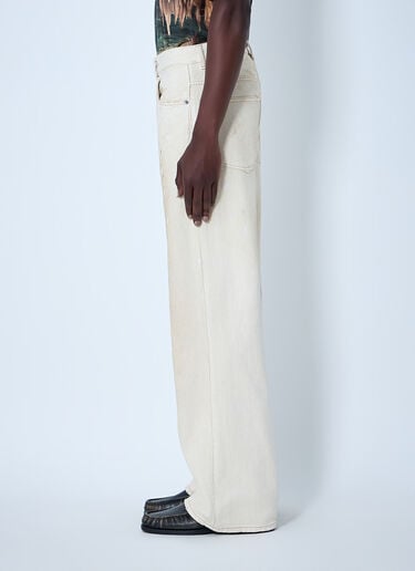 Paint-Splatter Wide-Leg Denim Jeans Acne Studios Paint-Splatter Wide-Leg Denim Jeans White acn0164023