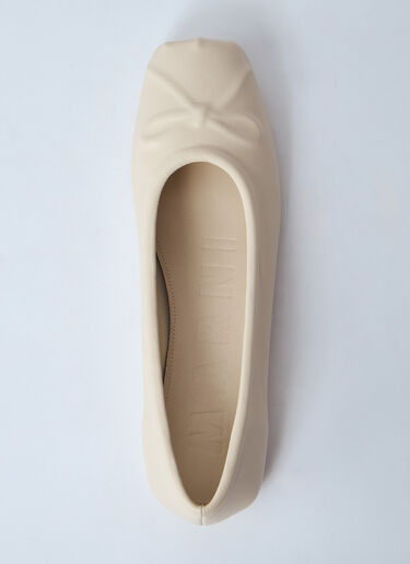 Marni Dancer Ballerina Flats Cream mni0260001