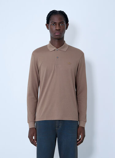 Lacoste Silk Polo Shirt Beige lac0162003