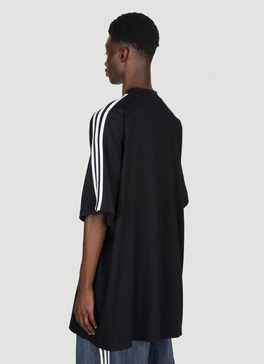 Balenciaga x adidas 로고 프린트 티셔츠 블랙 axb0151014