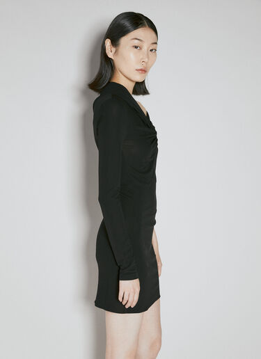 Knot Mini Dress Saint Laurent Knot Mini Dress Black sla0253043