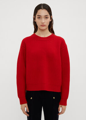 Acne Studios Ribbed Knit Sweater Red acn0234026