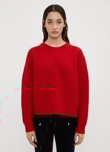 Ribbed Knit Sweater Acne Studios Ribbed Knit Sweater Red acn0234026