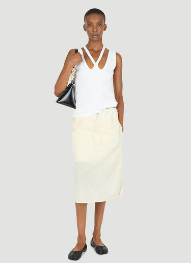 MM6 Maison Margiela V넥 탱크탑 화이트 mmm0248010