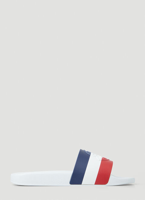 Burberry Logo Stripe Slides ベージュ bur0151073