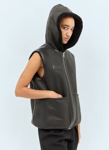 Gucci Reversible Shearling Vest Black guc0257029
