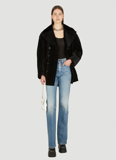 Saint Laurent Monogram 刺绣短大衣 黑 sla0249272