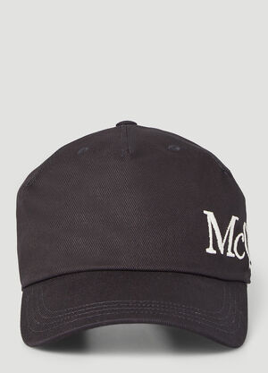 Alexander McQueen 刺绣徽标棒球帽 黑色 amq0152002