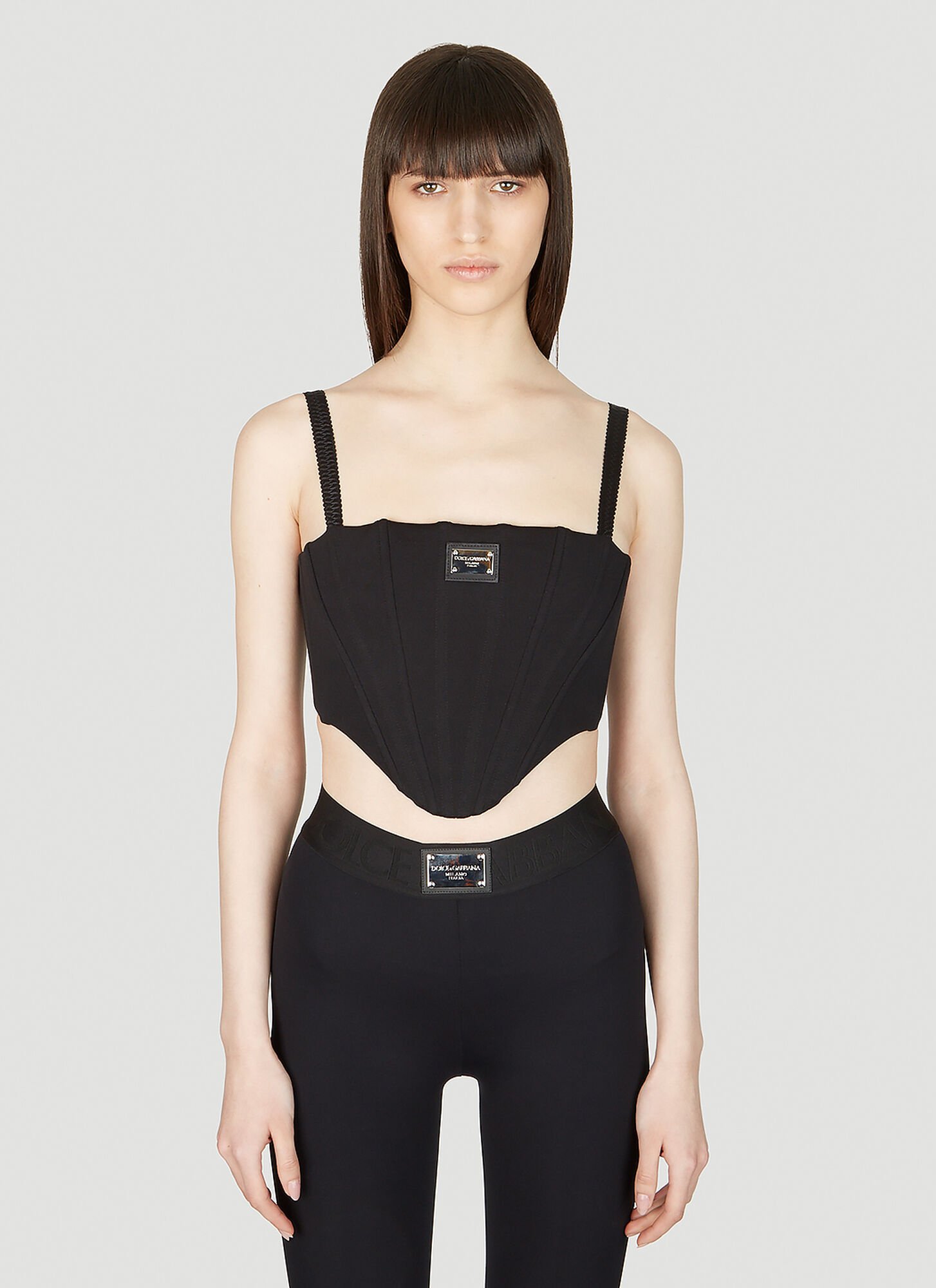 DOLCE & GABBANA LOGO PLAQUE CORSET 