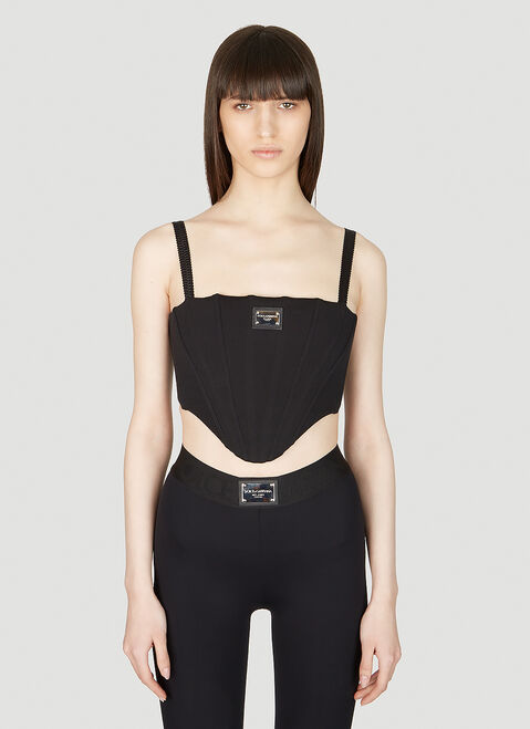 Dolce & Gabbana Logo Plaque Corset Black dol0253010