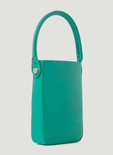 BY FAR Note Patent Handbag Green byf0252017