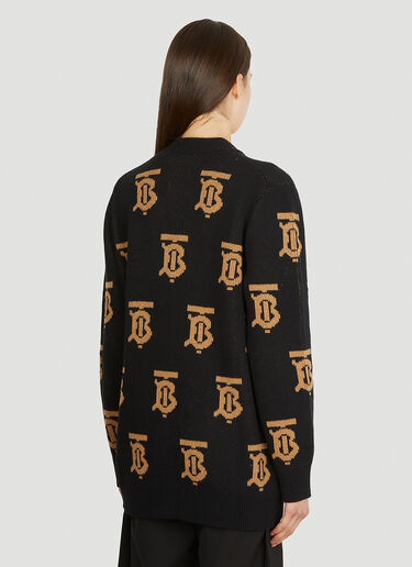 Burberry Nadine Logo Jacquard Cardigan Black bur0251015