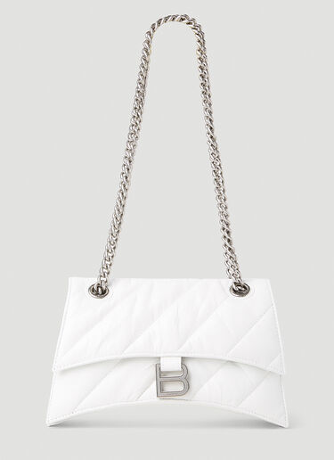 Balenciaga Crush Chain Shoulder Bag White bal0251090