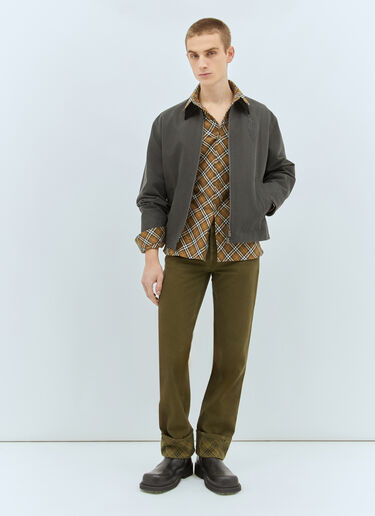 Burberry Check Cotton Shirt Brown bur0158003