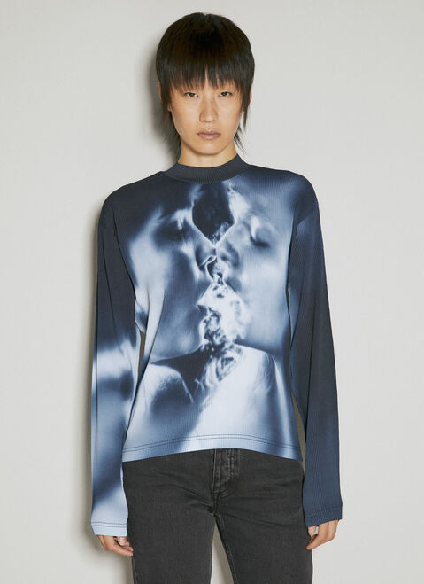 Eytys Jax Pleated Long Sleeve Top グレー eyt0354005