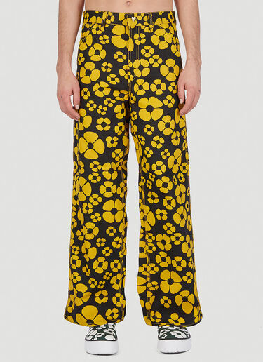 Marni x Carhartt Floral Print Pants Yellow mca0150015