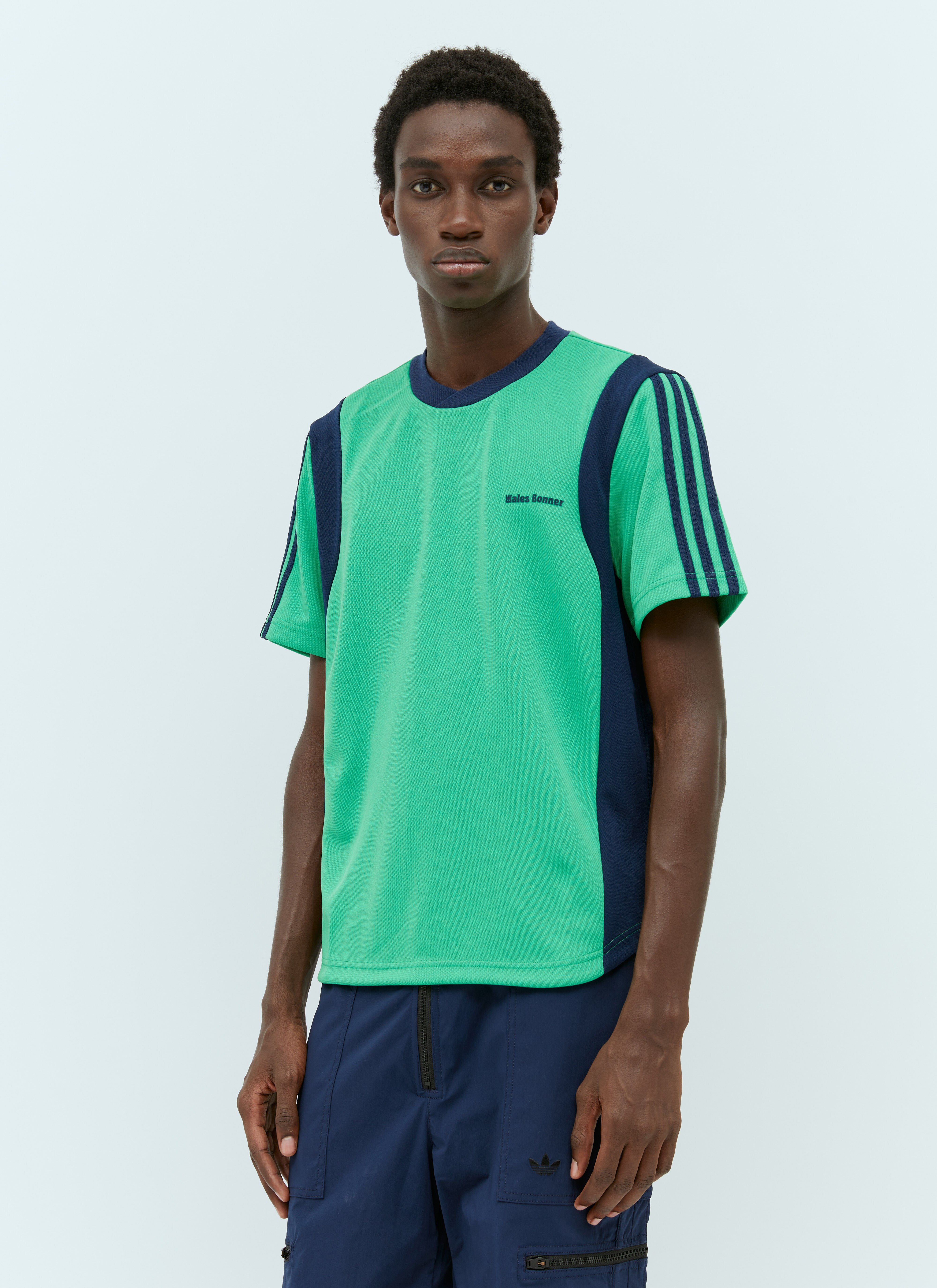 adidas SPZL Logo Applique Football T-Shirt Khaki aos0154001