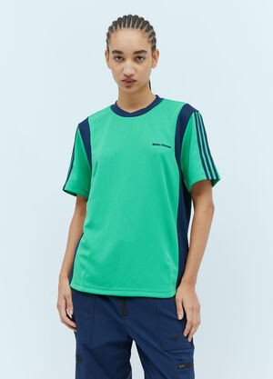 adidas Logo Applique Football T-Shirt Blue adi0356002