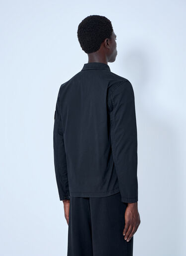 Stone Island Button-Down Cotton Shirt Black sto0165068