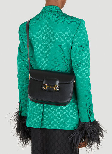 Gucci 1955 Horsebit Shoulder Bag Black guc0239075