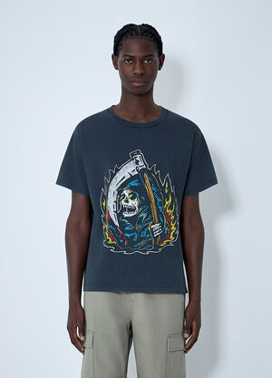 Gallery Dept. Logo Motif T-Shirt Black gdp0162050