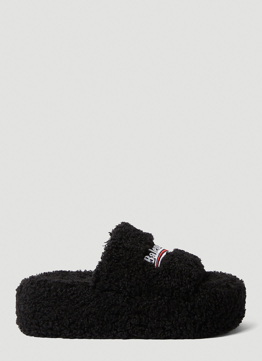 Balenciaga Women s Furry Platform Sandals in Black LN CC