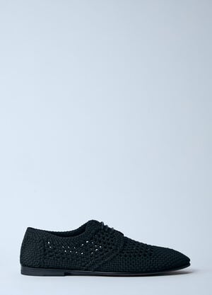 Dolce & Gabbana Woven Derby Shoes Black dol0160003