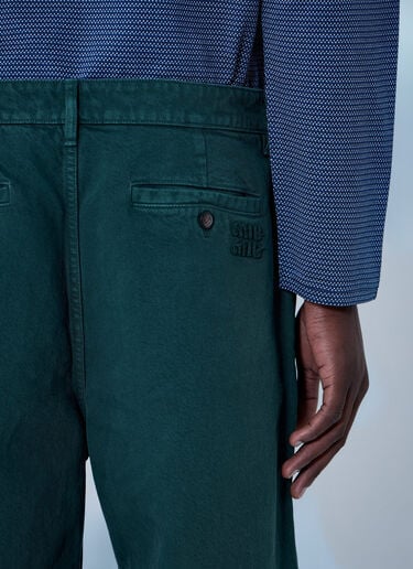 Miu Miu Relaxed-Fit Trousers Green miu0164033