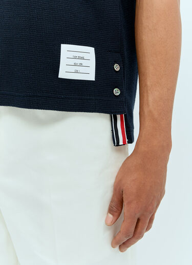 Thom Browne Knit Polo Shirt Navy thb0155002
