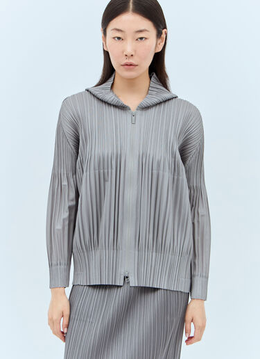 Pleats Please Issey Miyake 褶裥连帽运动衫 灰色 plp0257035