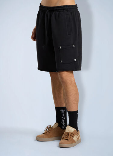 Palm Angels Palm Type Sweatshorts Black pma0166293