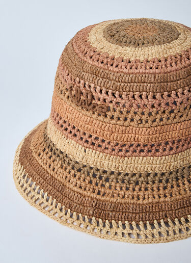 Chloé Woven Bucket Hat Beige chl0260038