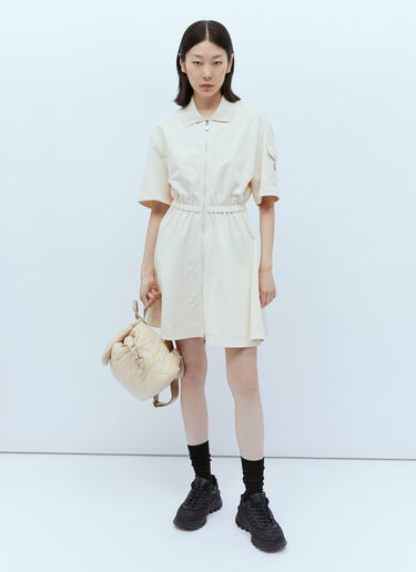 Moncler Polo Shirt Dress Cream mon0256022