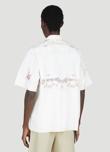 Diomene Floral Embroidered Shirt White dio0153005