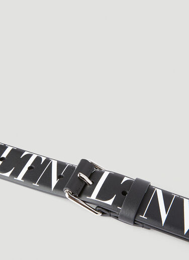 Valentino VLTN Leather Belt Black val0145045