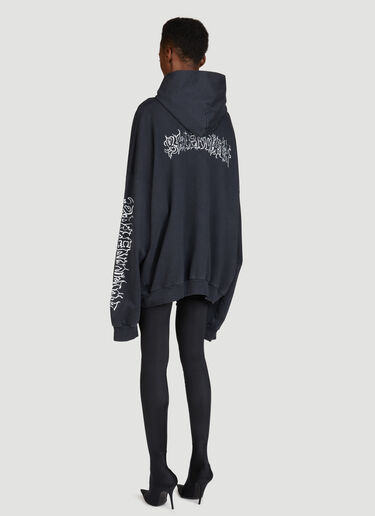 Balenciaga Darkwave Large Fit Hooded Sweatshirt Black bal0355007
