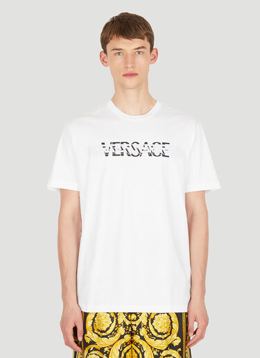 Versace 그레카 프린트 티셔츠 화이트 ver0149021