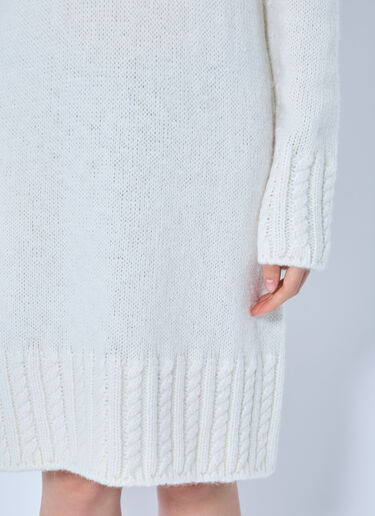 Moncler Turtleneck Knit Dress White mon0266044