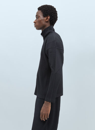 Pleated Zip-Up Cardigan Homme Plissé Issey Miyake Pleated Zip-Up Cardigan Black hmp0155011