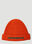 VETEMENTS Logo Embroidered Beanie Hat Black vet0350001