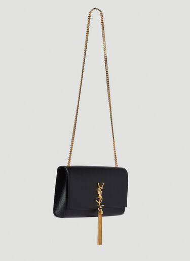 Saint Laurent Kate Chain Tassel Medium Shoulder Bag Black sla0249117