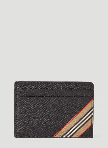 Burberry Icon Stripe Cardholder Black bur0145029