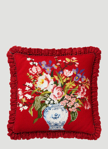 Gucci Flowers Vase Cushion Red wps0638414