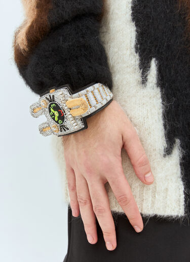 Walter Van Beirendonck Crazy Bunny Beaded Bracelet Silver wlt0158026