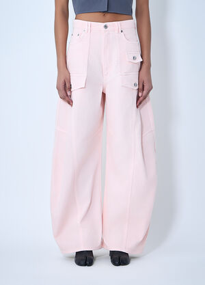 Sportmax High-Waisted Cargo Trousers Pink spx0264002