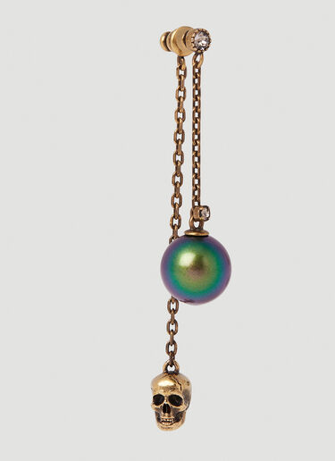 Alexander McQueen 스컬 체인 이어링 골드 amq0251067