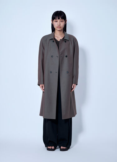 The Row Emma Double-Breasted Wool Coat Brown row0266006